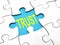 Trust, text words typography written under jigsaw puzzle, life and business motivational inspirational