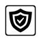 Trust, verify, protect icon. Black vector