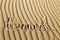 Trust Written in the Rippled Sand at Great Sand Dunes National P