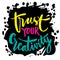 Trust your creativity hand lettering.
