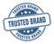 trusted brand stamp. trusted brand round grunge sign.