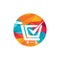 Trusted choice shopping cart logo icon design.