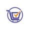 Trusted choice shopping cart logo icon design.