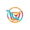 Trusted choice shopping cart logo icon design.