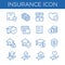 Trusted Insurance Business Icon Set