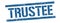 TRUSTEE text on blue vintage lines stamp