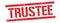 TRUSTEE text on red vintage lines stamp