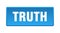 truth button. truth square isolated push button.
