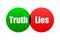 Truth or lies, fact or fake concept â€“ 