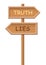 Truth Lies Fake Signpost