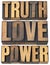 Truth, love and power