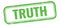 TRUTH text on green grungy vintage stamp