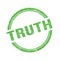 TRUTH text written on green grungy round stamp