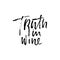 Truth in wine. Vector illustration . Calligraphic banner. Modern dry brush lettering. In vino veritas.