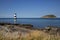 Trwyn Du Lighthouse on the island of Anglesey, Wales