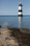 Trwyn Du Lighthouse on the island of Anglesey, Wales