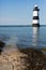 Trwyn Du Lighthouse on the island of Anglesey, Wales