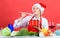 Try main meal. Easy ideas for christmas party. Healthy christmas holiday recipes. Woman chef santa hat cooking hold