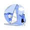 Try windsurfing isolated cartoon vector illustrations.