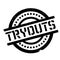 Tryouts rubber stamp