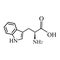 Tryptophan amino acid. Chemical molecular formula of tryptophan amino acid. Vector illustration on isolated background