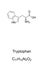 Tryptophan, skeletal formula and molecular structure