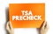TSA PreCheck - lets eligible, low-risk travelers enjoy expedited security screening, text concept on card
