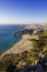 Tsampika beach in Greece - bird\'s eye view