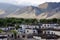 Tsarang village against the background of the Himalayan mountains.