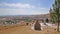 Tsetserleg, Mongolia - July 20, 2022: Panorama view over the Mongolian city