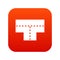 Tshaped crossroad icon digital red