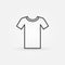 Tshirt minimal outline icon. Vector t-shirt symbol