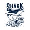 Tshirt print shark vector mascot for marine club