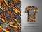 Tshirt sports modern camouflage design for racing, jersey, cycling, football, gaming