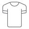 Tshirt thin line icon, clothes and fashion, shirt sign, vector graphics, a linear pattern on a white background.