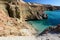 Tsigrado beach. Milos. Cyclades islands. Greece