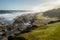 Tsitsikamma national park, landscape Indian ocean waves mist, rocks. South Africa, Garden Route