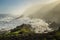 Tsitsikamma national park, landscape Indian ocean waves mist, rocks. South Africa, Garden Route