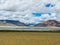 Tso Kar Lake with snow capped mountain background, Leh, Ladakh