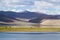 Tso Moriri lake and Himalayas mountains panorama