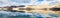 Tso Moriri mountain lake panorama with mountains and blue sky re