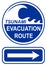 Tsunami Evacuation Route Sign