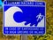 Tsunami hazard zone sign in San Francisco