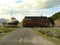 Tsunami left tugboat and barge on highway, Indonesia