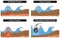 Tsunami types infographic diagram according to different causes earthquake erosion volcano and falling meteors