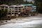 tsunami waves battering beachside hotels and resorts, causing massive damage to property and infrastructure