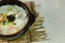 tteok mandu guk, Korean style dumpling soup with sliced rice cake