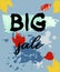 TText Big Sale, discount vertical banners.Grunge elements, ink drops, abstract background. Vector illustration