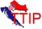 TTIP - Transatlantic Trade and Investment Partnership on Croatia map
