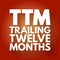 TTM - Trailing Twelve Months acronym, business concept background